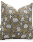 Block Print Pure Linen Pillow Cover - MERAKI - Fabdivine