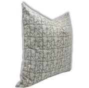 Block print pure linen throw pillow cover- MIDNIGHT - Fabdivine