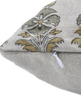 Block print Pillow cover for sofa, couch or bed- Pure Linen - MOR MUKUT - Fabdivine