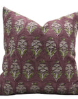 Pure Linen block print designer boho pillow/cushion cover- MOR MUKUT - Fabdivine