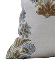 Block print Pillow cover for sofa, couch or bed- Pure Linen- MOR PANKH - Fabdivine