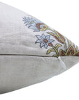 Block print Pillow cover for sofa, couch or bed- Pure Linen- MOR PANKH - Fabdivine