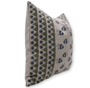 Block Print Pure Linen Pillow Cover - MOUNTAIN MOON CHITARNAJAN - Fabdivine