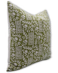 Block print Pillow cover for sofa, couch or bed- pure linen- MUMTAJ - Fabdivine