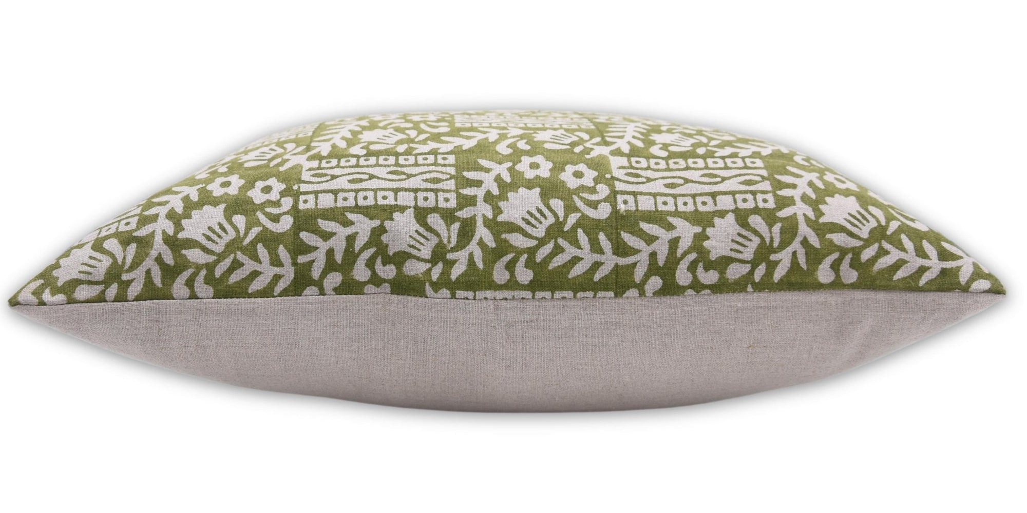 Block print Pillow cover for sofa, couch or bed- pure linen- MUMTAJ - Fabdivine