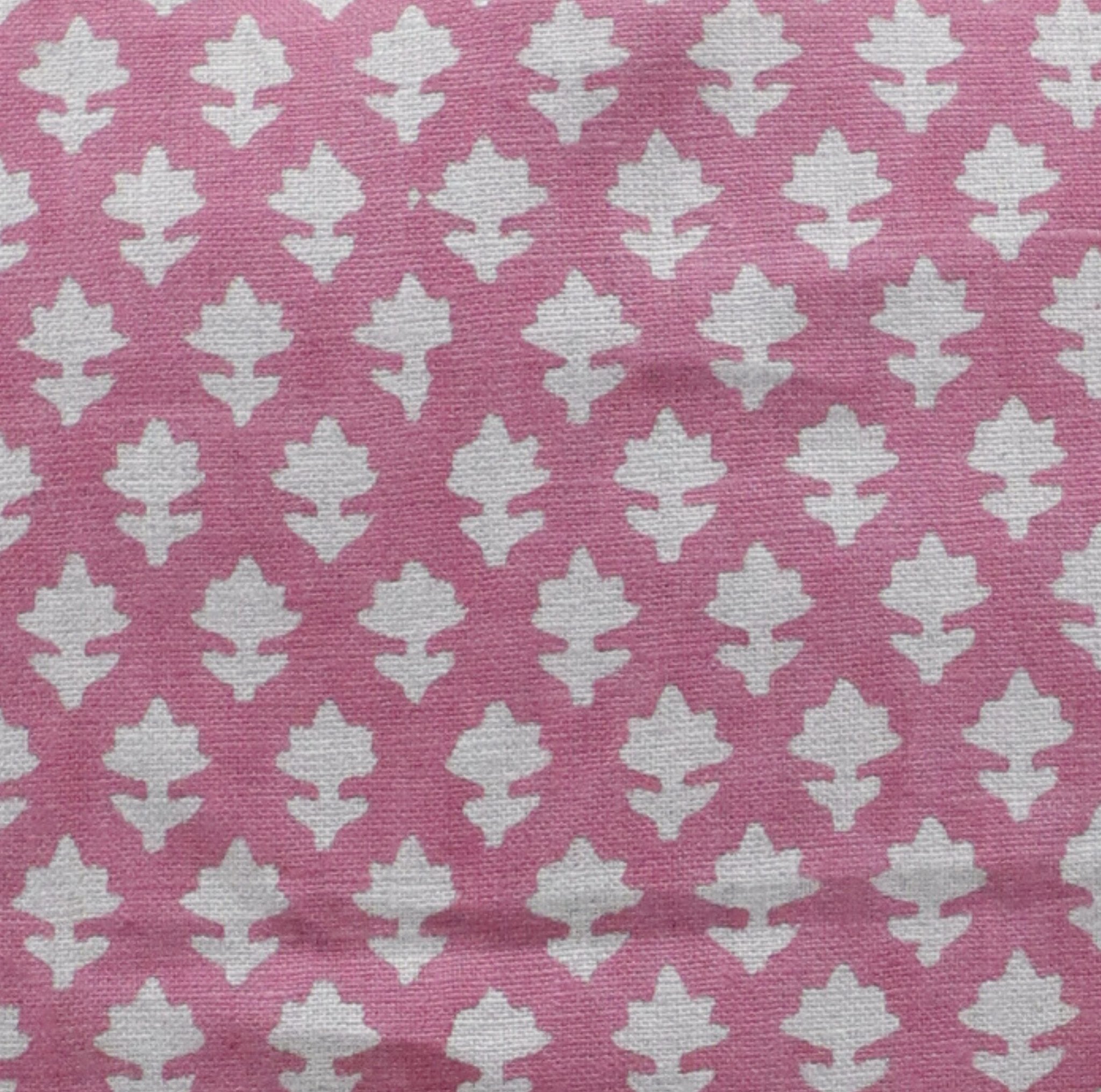 Square/Lumber block print pillow cover- Pure Linen- PINKCITY JAAL - Fabdivine