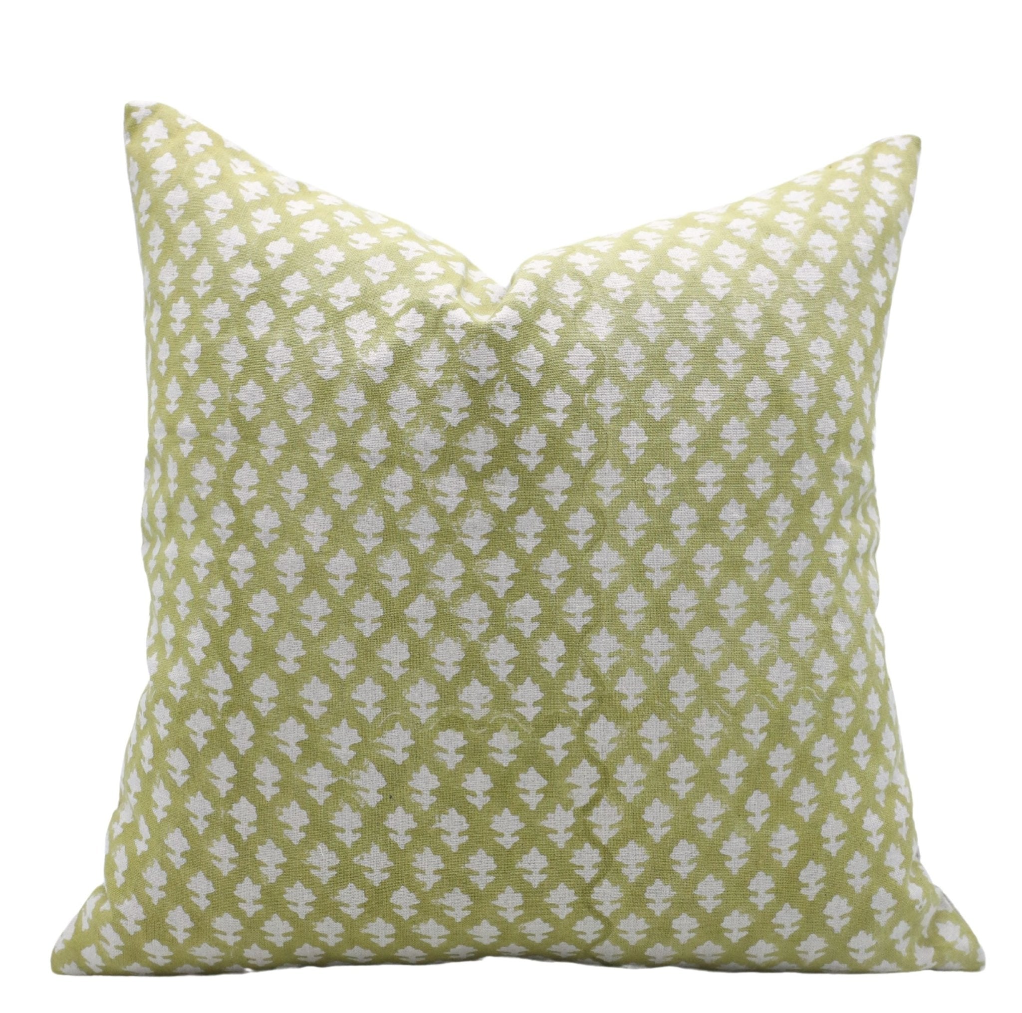 Square/Lumber block print pillow cover- Pure Linen- PINKCITY JAAL - Fabdivine