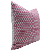 Square/Lumber block print pillow cover- Pure Linen- PINKCITY JAAL - Fabdivine