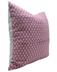 Square/Lumber block print pillow cover- Pure Linen- PINKCITY JAAL - Fabdivine