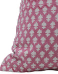 Square/Lumber block print pillow cover- Pure Linen- PINKCITY JAAL - Fabdivine