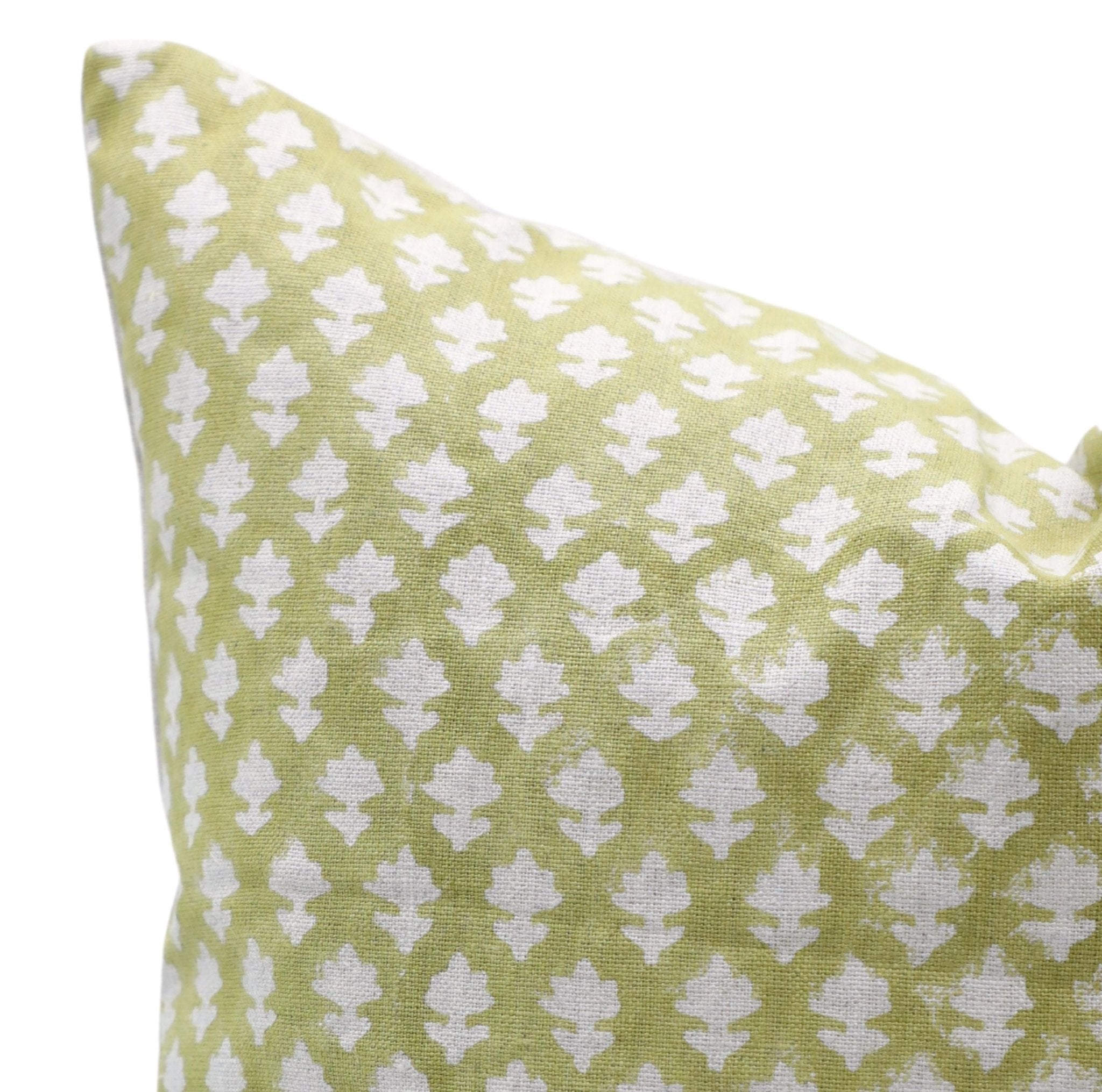 Lumber block print pillow cover- Pure Linen- PINKCITY JAAL - Fabdivine