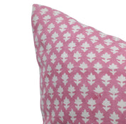 Square/Lumber block print pillow cover- Pure Linen- PINKCITY JAAL - Fabdivine