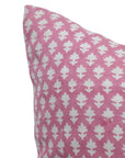 Square/Lumber block print pillow cover- Pure Linen- PINKCITY JAAL - Fabdivine