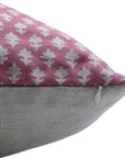 Square/Lumber block print pillow cover- Pure Linen- PINKCITY JAAL - Fabdivine