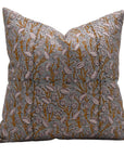 Block Print Pure Linen Pillow Cover - PISHTA - Fabdivine