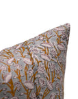 Block Print Pure Linen Pillow Cover - PISHTA - Fabdivine