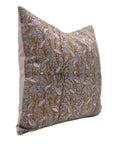 Block Print Pure Linen Pillow Cover - PISHTA - Fabdivine