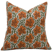 Block Print Pure Linen Pillow Cover - PUSHP SAMHITA - Fabdivine