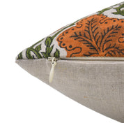 Block Print Pure Linen Pillow Cover - PUSHP SAMHITA - Fabdivine