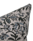 Block print Pillow cover for sofa, couch or bed - Pure Linen - QUDRAT - Fabdivine