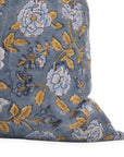 Square/Lumber block print pillow cover- thick linen- RAMESHWARAM - Fabdivine