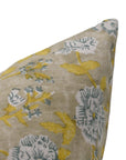 Block Print Pure Linen Pillow Cover - RAMESHWARAM - Fabdivine