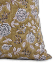 Block print Pillow cover for sofa, couch or bed- pure linen- RAMESHWARM - Fabdivine