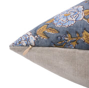 Square/Lumber block print pillow cover- thick linen- RAMESHWARAM - Fabdivine