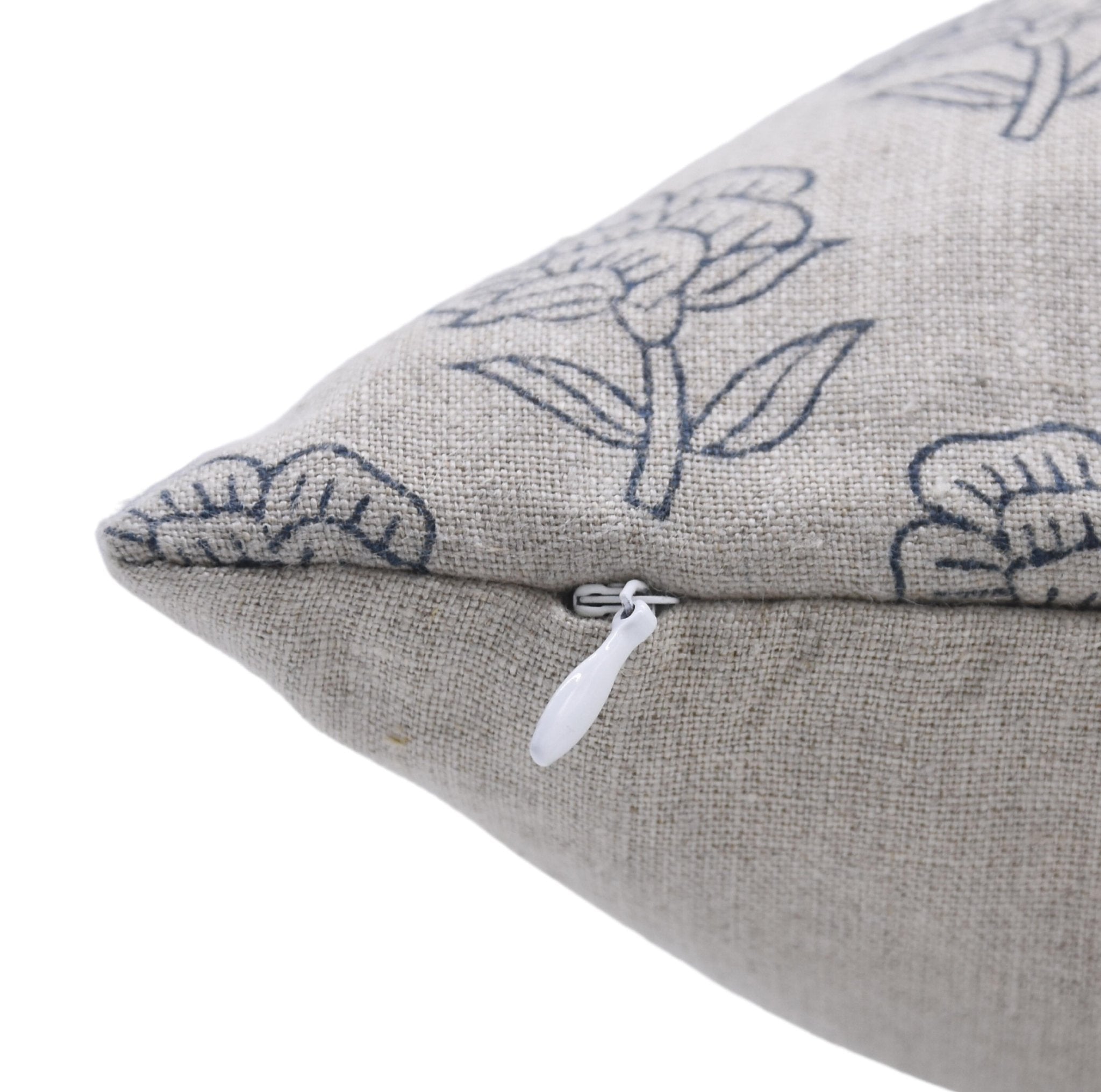 Hand Block Print pure linen designer pillow cover- ROHINI - Fabdivine