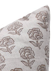 Block Print Pure Linen Pillow Cover - ROHINI - Fabdivine