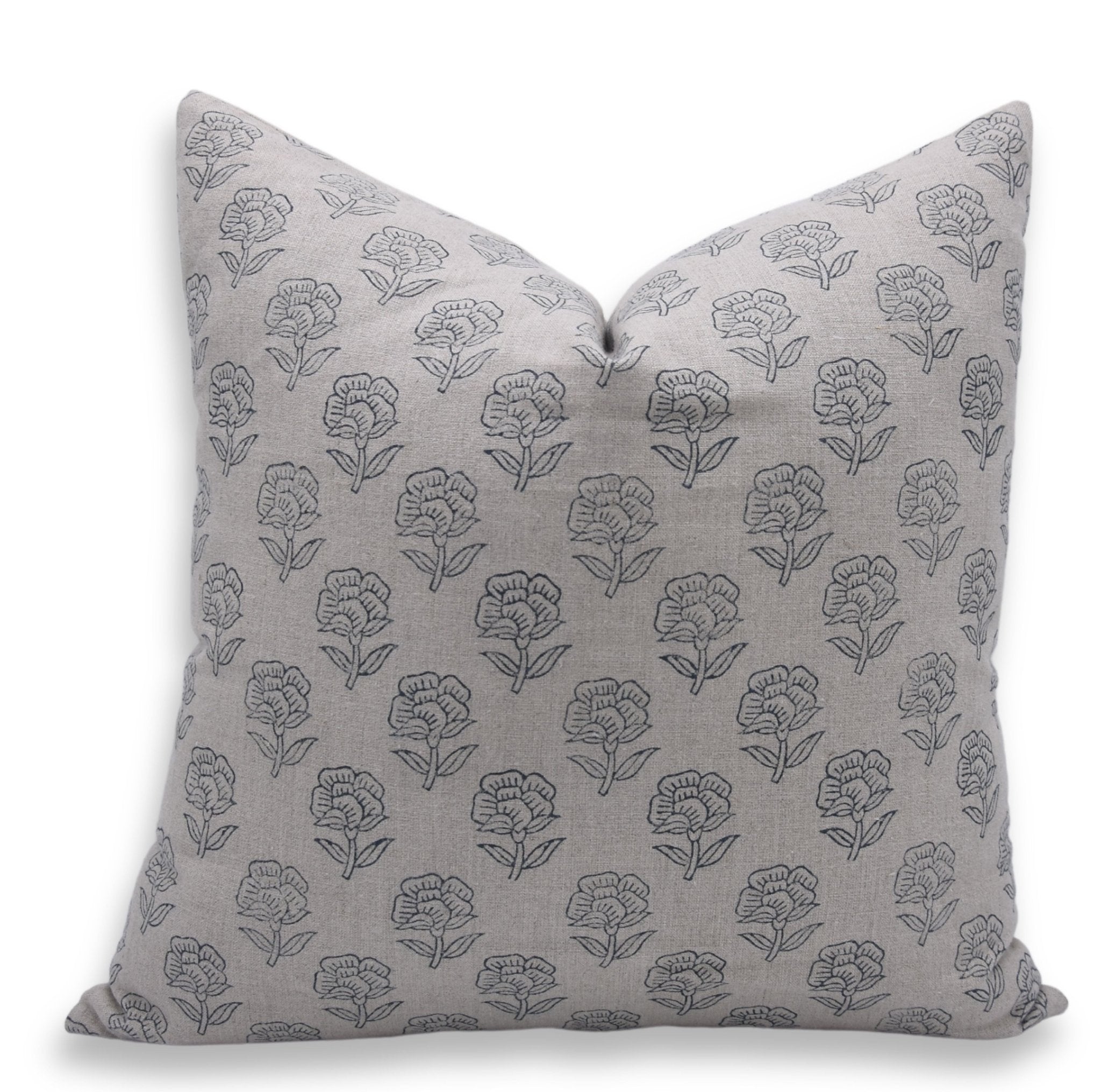 Hand Block Print pure linen designer pillow cover- ROHINI - Fabdivine