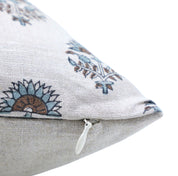 Square/Lumber block print pillow cover- Pure Linen- INDERJEET - Fabdivine