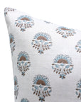 Square/Lumber block print pillow cover- Pure Linen- INDERJEET - Fabdivine