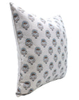 Square/Lumber block print pillow cover- Pure Linen- INDERJEET - Fabdivine