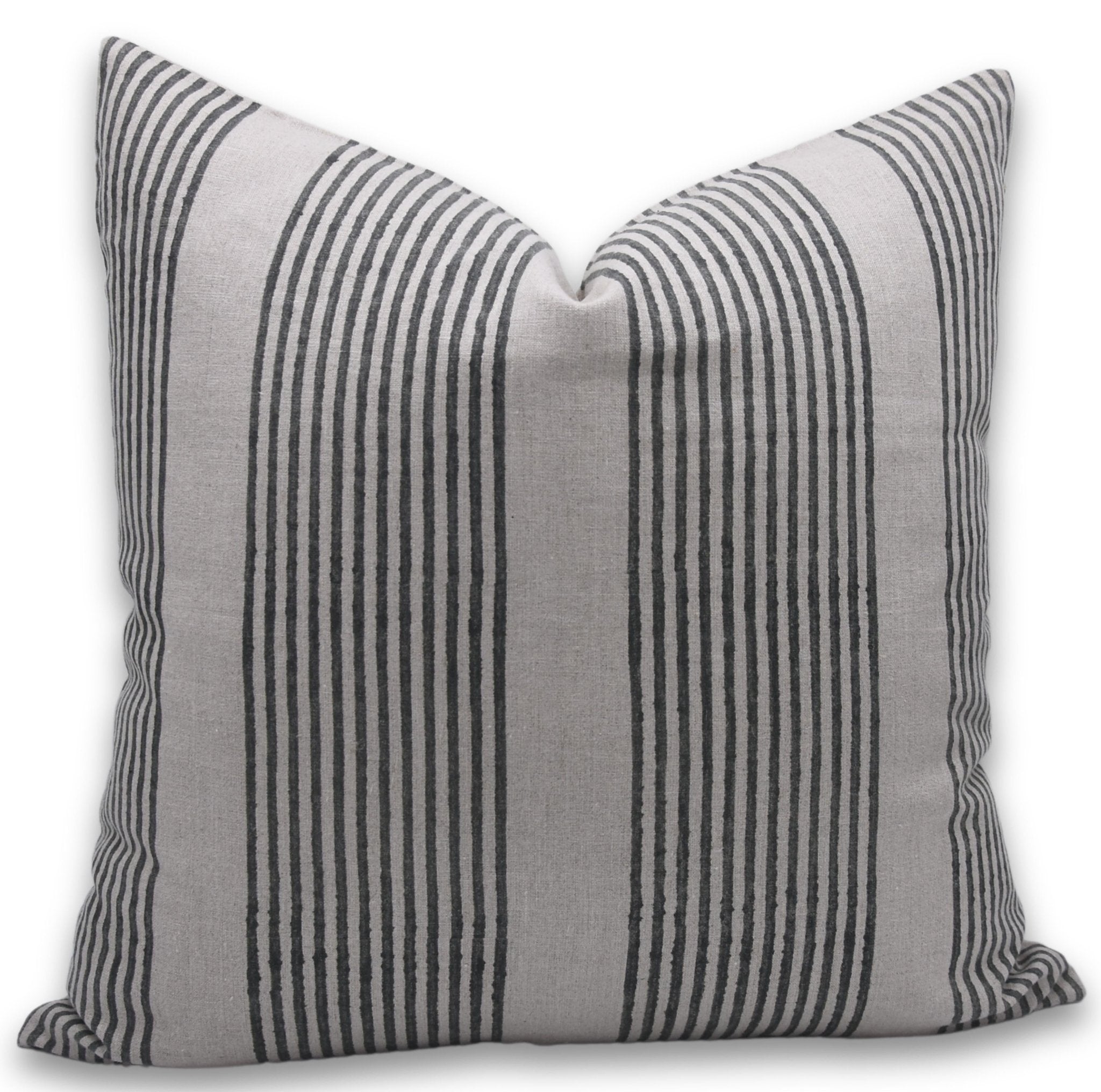 Throw Pillow Cover –Designer Collection of Hand Block Print Pure Linen- SAAT SAMUNDER - Fabdivine