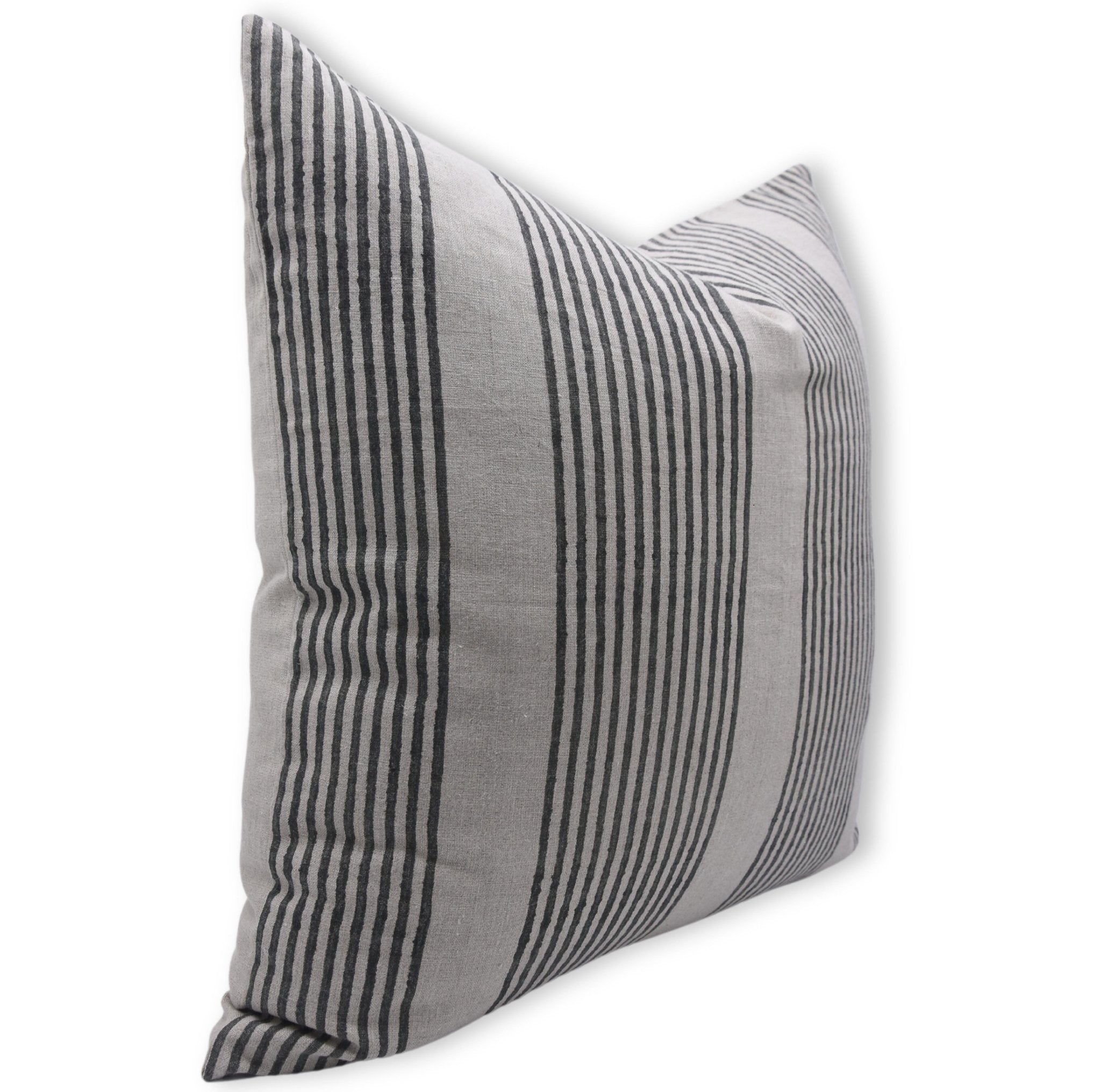 Throw Pillow Cover –Designer Collection of Hand Block Print Pure Linen- SAAT SAMUNDER - Fabdivine