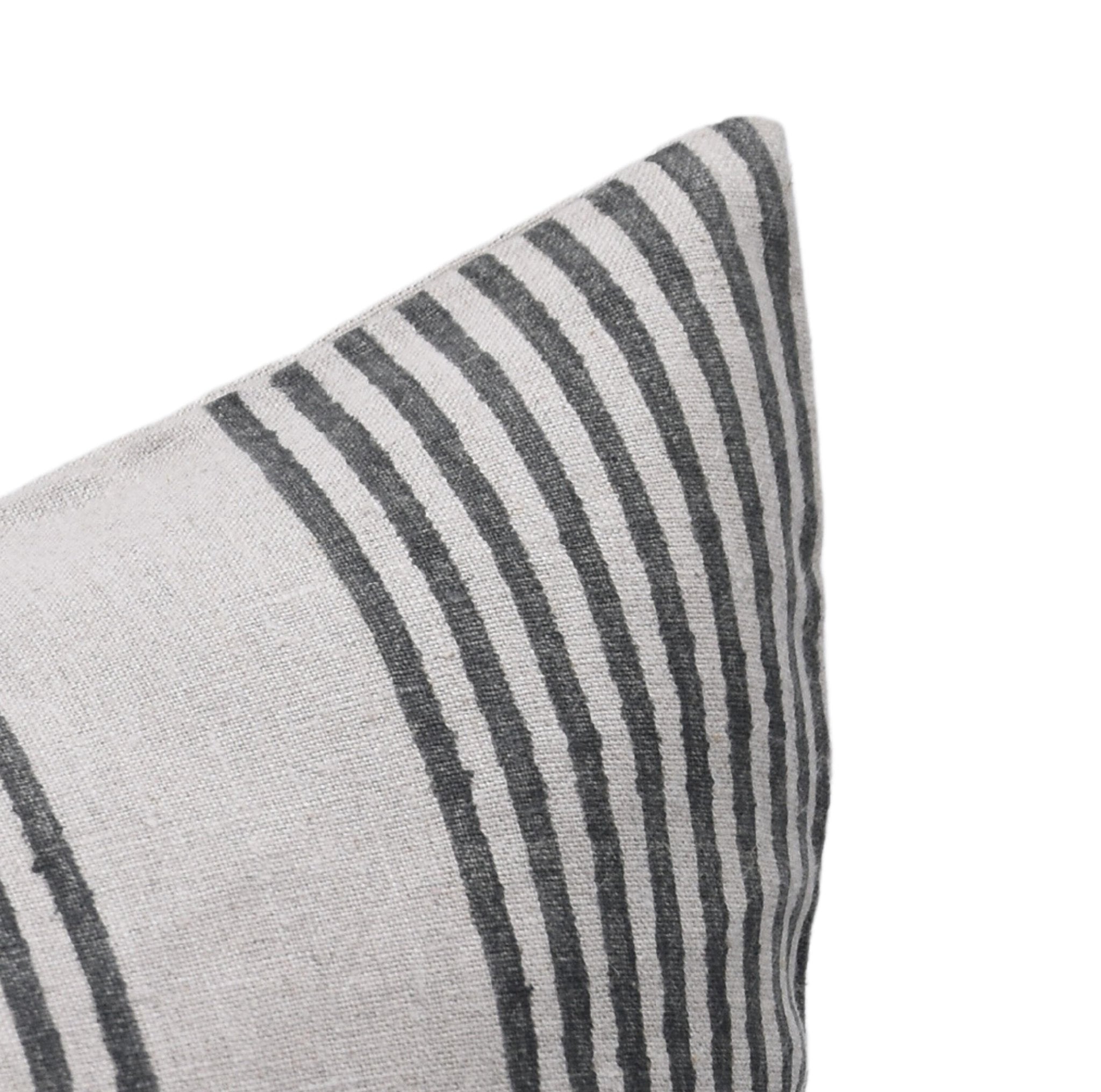 Throw Pillow Cover –Designer Collection of Hand Block Print Pure Linen- SAAT SAMUNDER - Fabdivine