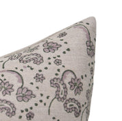 Square linen pillow cover with lumber block print - SAJAWAT - Fabdivine