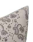 Square linen pillow cover with lumber block print - SAJAWAT - Fabdivine