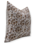 Designer Hand Block Print Pure Linen Throw Pillow Cover - SAJAWAT - Fabdivine