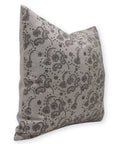 Square linen pillow cover with lumber block print - SAJAWAT - Fabdivine