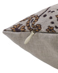 Designer Hand Block Print Pure Linen Throw Pillow Cover - SAJAWAT - Fabdivine