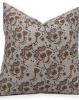 Designer Hand Block Print Pure Linen Throw Pillow Cover - SAJAWAT - Fabdivine