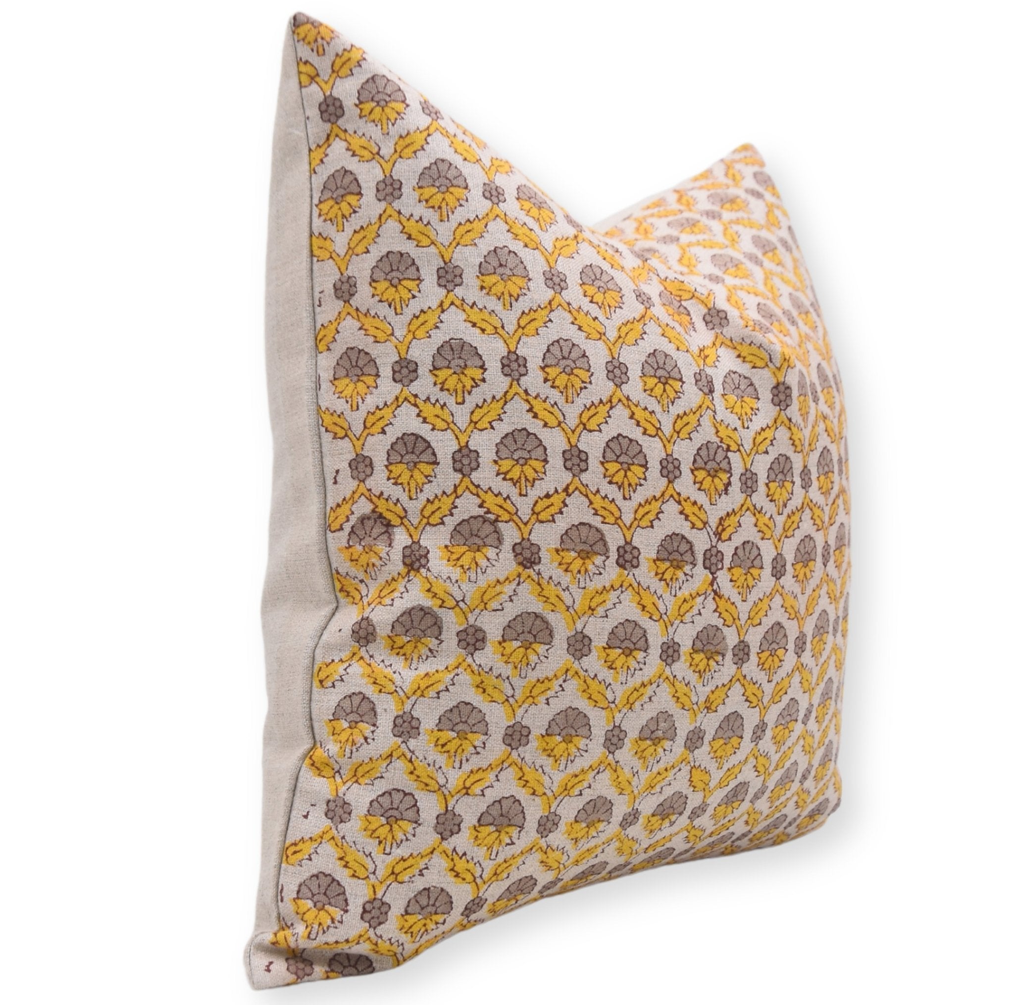 Hand Block Print pure linen designer pillow cover- SHEHNAAZ - Fabdivine