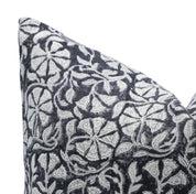 Block print Pure Linen throw pillow cover- SUDARSHAN JAAL - Fabdivine