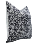 Block print Pure Linen throw pillow cover- SUDARSHAN JAAL - Fabdivine