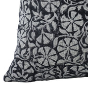 Block print Pure Linen throw pillow cover- SUDARSHAN JAAL - Fabdivine