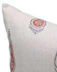 Block print Pure Linen throw pillow cover- TRACI - Fabdivine