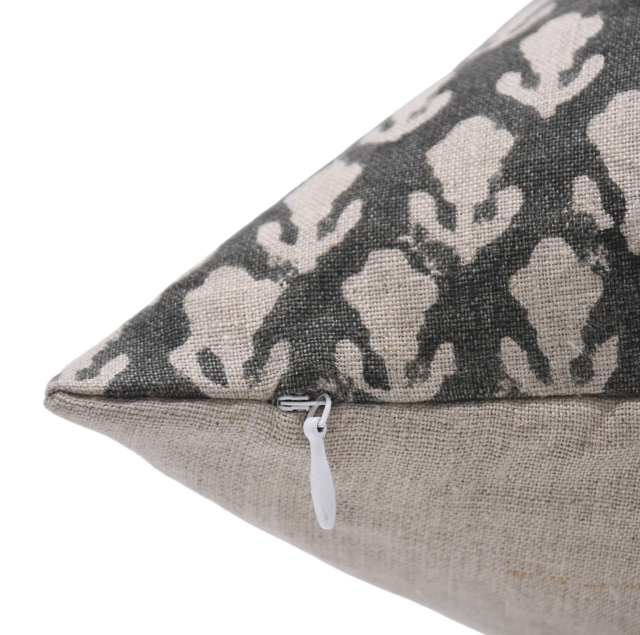 Hand Block Print pure linen designer pillow cover- TRISHUL - Fabdivine