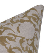 Block print linen pillow cover for sofa, couch, or bed - ZICRON - Fabdivine